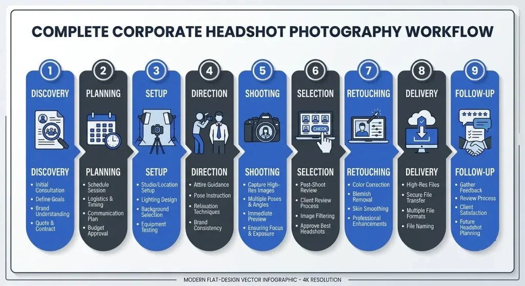Corporate Headshot Photography Workflow